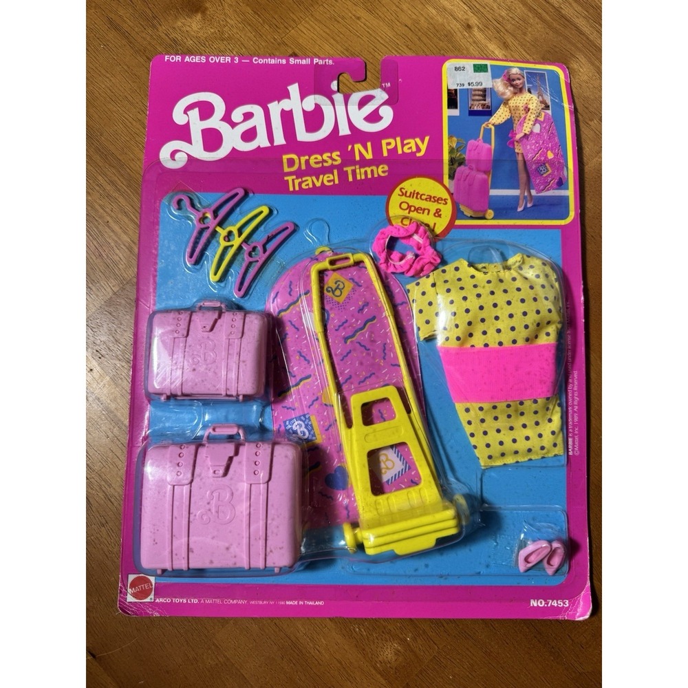 MOC Mattel Vintage Barbie Dress 'n Play Trawl Time Fashions 7453 1989‎ - Picture 2 of 6